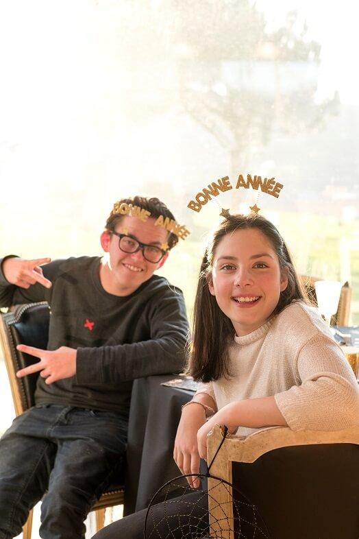 Accessoire nouvel an serre tete bonne annee noir et or