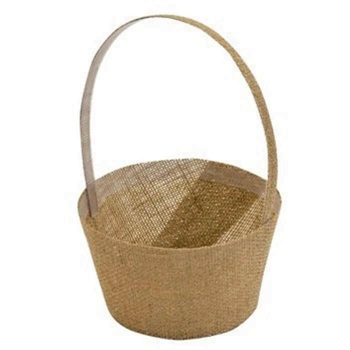 Acm362 panier champetre a petale en jute