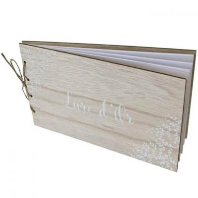 Acm665 livre d or en bois