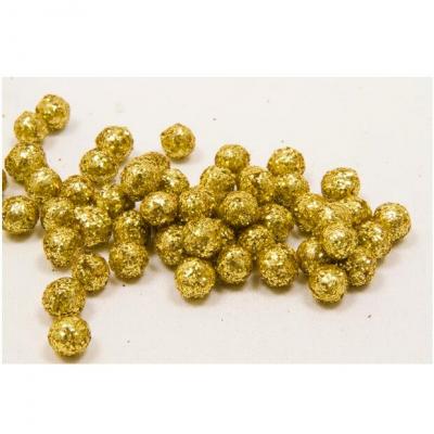 Adt027 decoration boule pailletee doree or