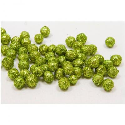 Adt027 decoration boule paillettes verte