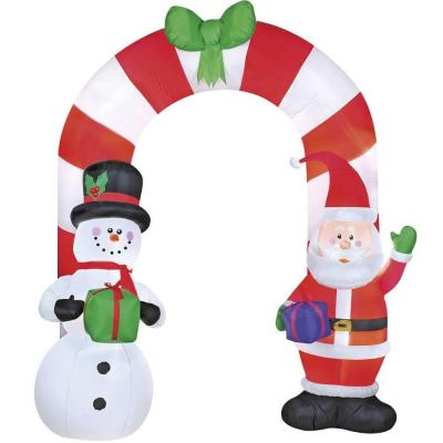 Arche de noel gonflable et lumineuse pere noel bonhomme de neige