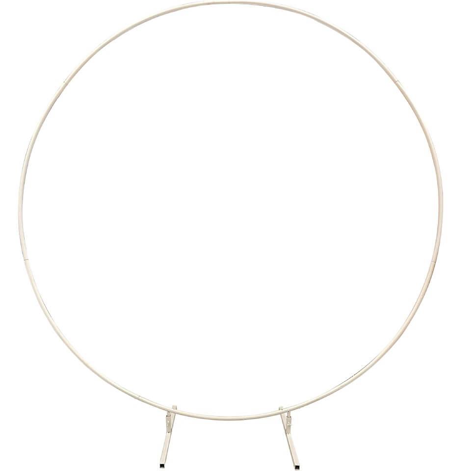 Arche ronde blanche en metal