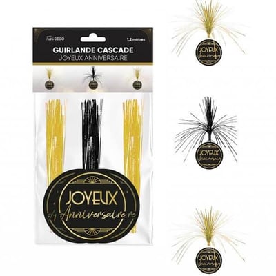 Ardcasch00 magasin decoration fete anniversaire pas de calais guirlande cascade art deco noir dore or