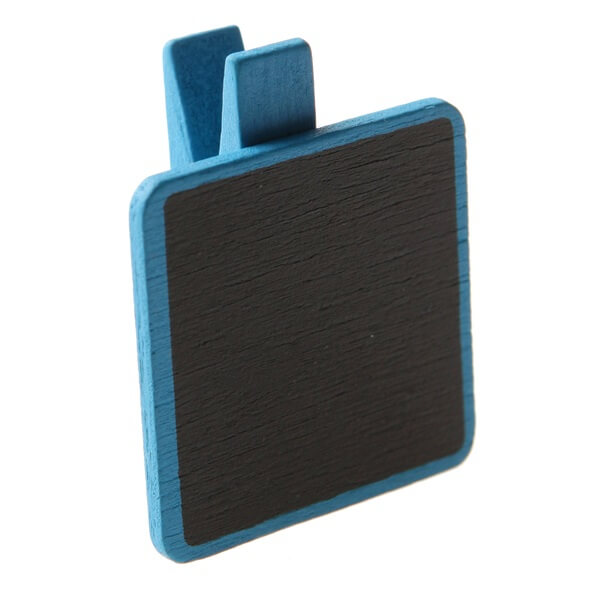 Ardoise carree bleu turquoise sur pince