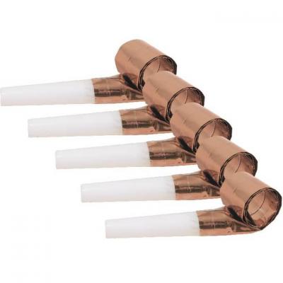 Article de fete avec sifflet sans gene rose gold et blanc