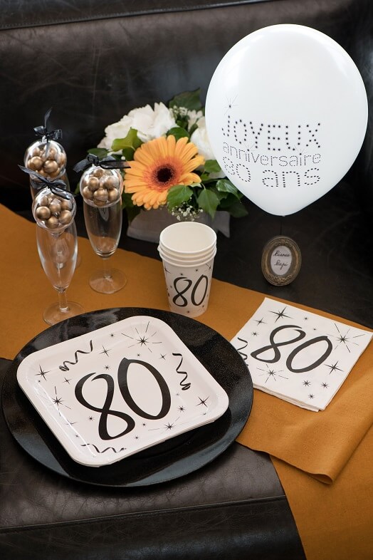 Assiette 80ans anniversaire