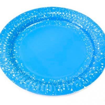 Assiette bleu turquoise, 18cm (x6) REF/JET001A/PM