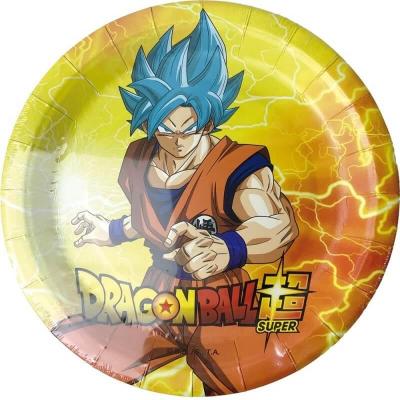 8 Assiettes rondes 23cm en carton anniversaire Manga: Dragon Ball Super REF/12802-DB