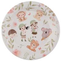 Assiette carton enfant explorateur animaux