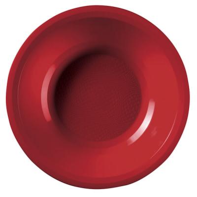 Assiette creuse incassable 19.5cm rouge (x10) REF/52757