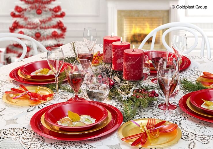 Assiette creuse rouge