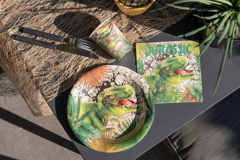 Assiette de table dinosaure