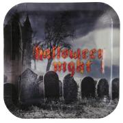 Assiette Halloween avec cimetière hanté (x10) REF/6559