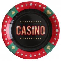 Assiette en carton jeux de casino