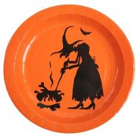 Assiette halloween sorciere