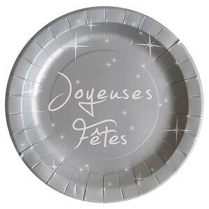 Assiette joyeuses fêtes (x10) REF/4499