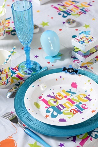 Assiette joyeux anniversaire 6