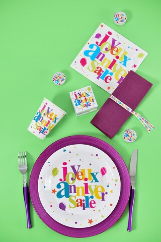 Assiette joyeux anniversaire 8