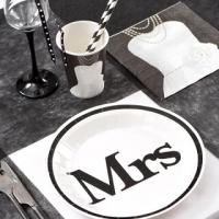 Assiette mr et mrs