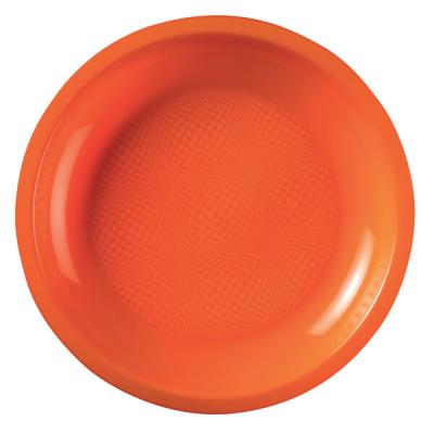 Assiette plate orange ronde 22cm