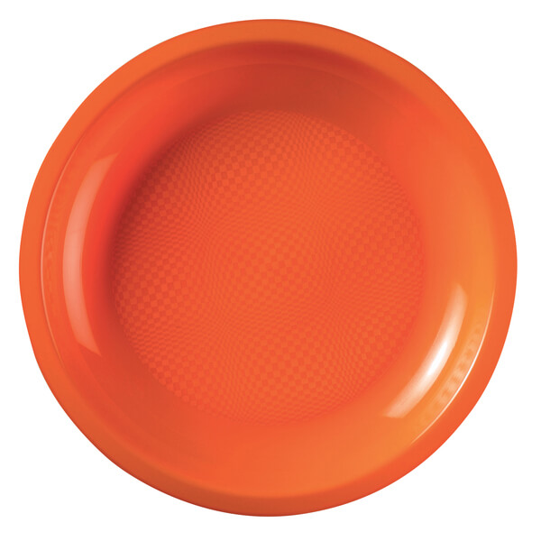 Assiette plate orange ronde 22cm