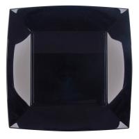 Assiette plate plastique 23cm noire