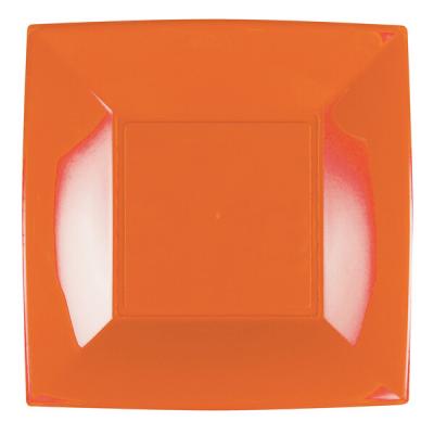 Assiette plate plastique 23cm orange