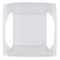 Assiette plate transparente incassable 23cm