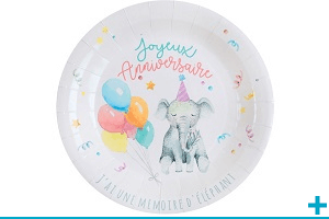 Assiette pour fete anniversaire