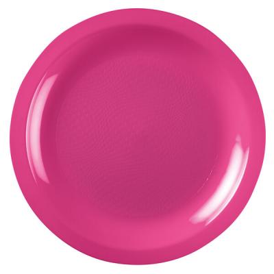 Assiette ronde a dessert incassable 18cm fuchsia