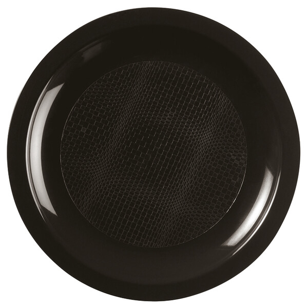 Assiette ronde a dessert incassable 18cm noire