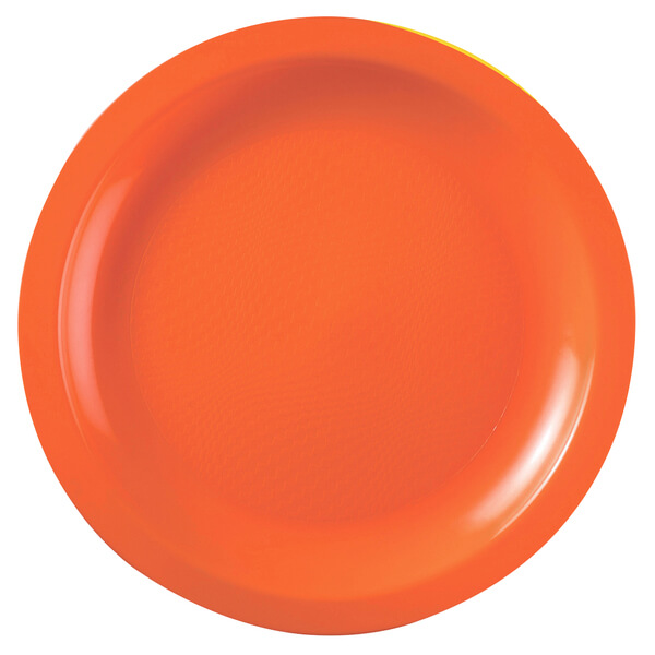 Assiette ronde a dessert incassable 18cm orange
