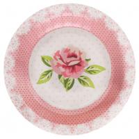 Assiette rose