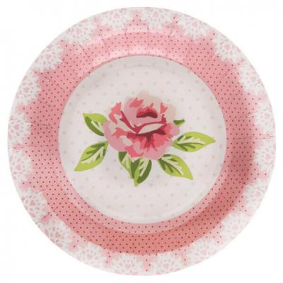 Assiette liberty avec roses (x10) REF/5404