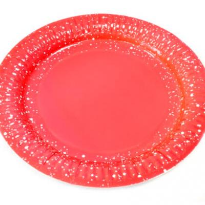 Assiette rouge, 18cm (x6) REF/JET001A/PM