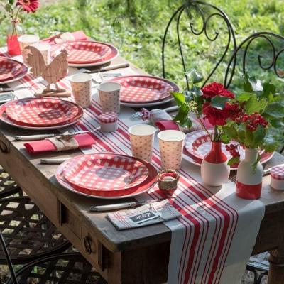 Assiette tradition rouge