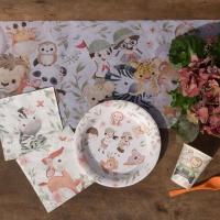 Assiettes carton explorateur enfant animaux