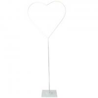 B403 structure metallique coeur sur pied pour ballon mariage ou st valentin