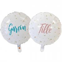 Ba3029 ballon aluminium 45cm fille garcon gender reveal baby shower