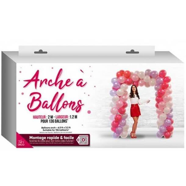 kit arche de ballon rose bébé 3 Mètres Couleurs - texture Multicolore  Dimension 3 Mètres