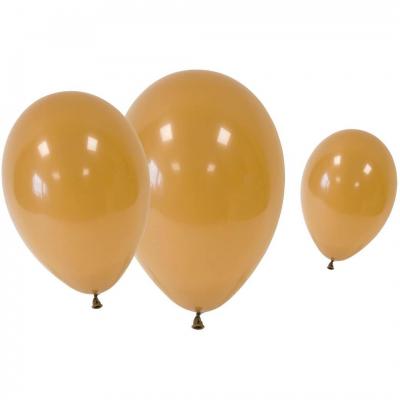 24 Ballons en latex Moka/Café avec 3 tailles assortis REF/BAL255 (Pour réalisation guirlande organique)