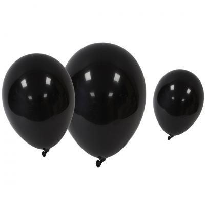 24 Ballons en latex noir avec 3 tailles assortis REF/BAL255 (Pour réalisation guirlande organique)