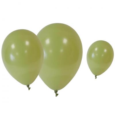 24 Ballons en latex Vert Olive/Sauge avec 3 tailles assortis REF/BAL255 (Pour réalisation guirlande organique)