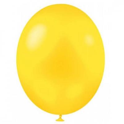 Balc10 ballon latex jaune metallique 30cm