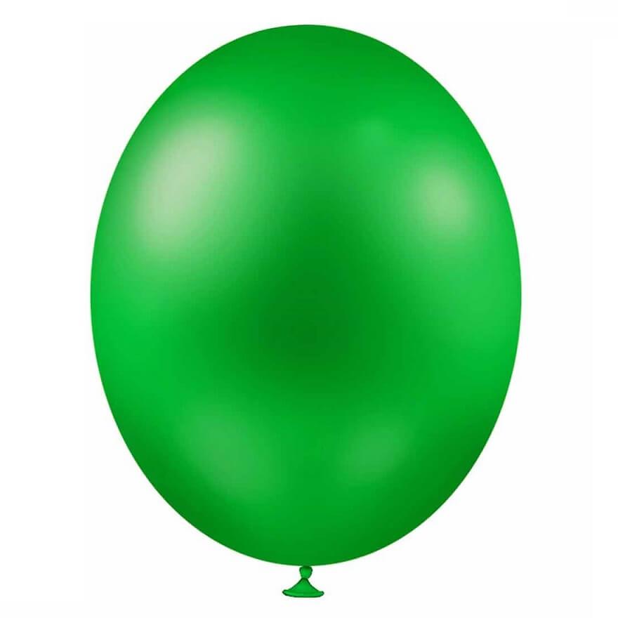 Balc13 ballon en latex metallique vert 30cm copie