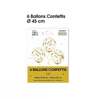 Balctor boutique pas de calais decoration ballon latex transparent confettis dore or