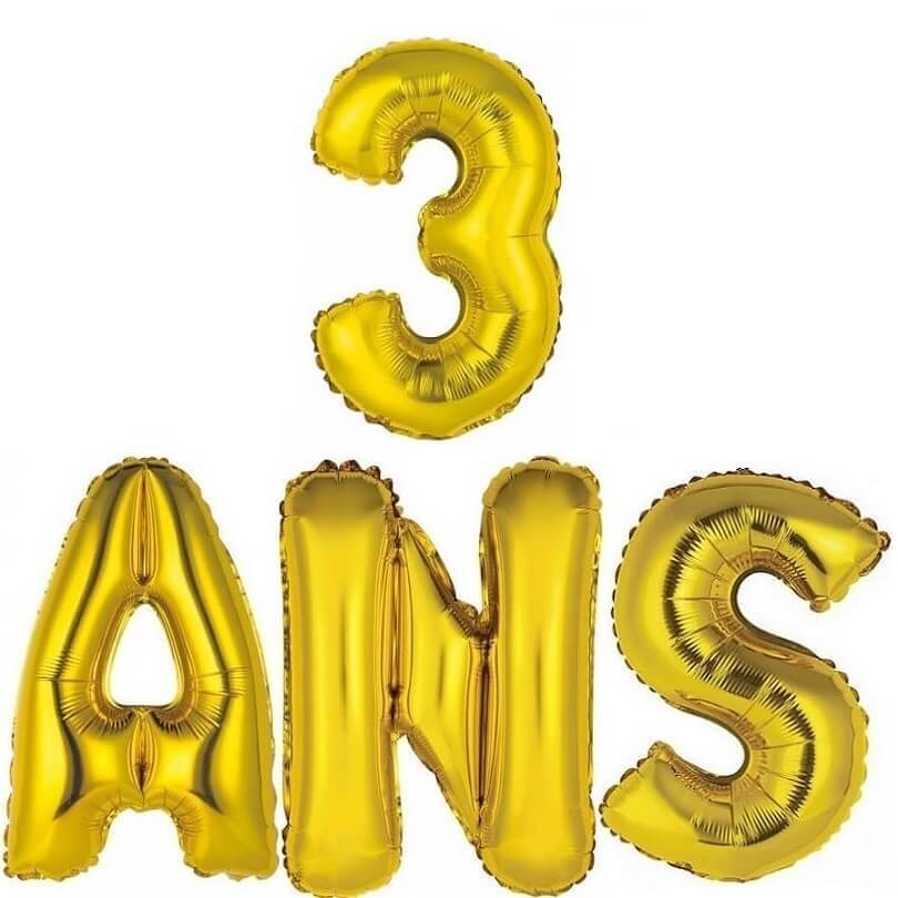 Decoration Anniversaire 3 Ans Fille, Ballon 3 Ans, Ballon