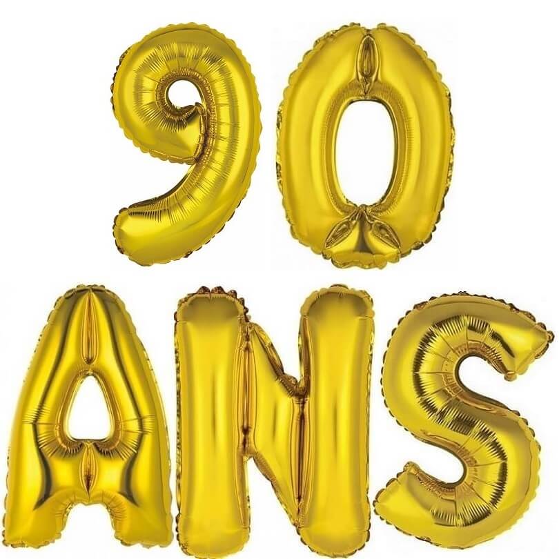 Ballons géants 20 ans en multicolore de 88cm REF/BALMCGM0