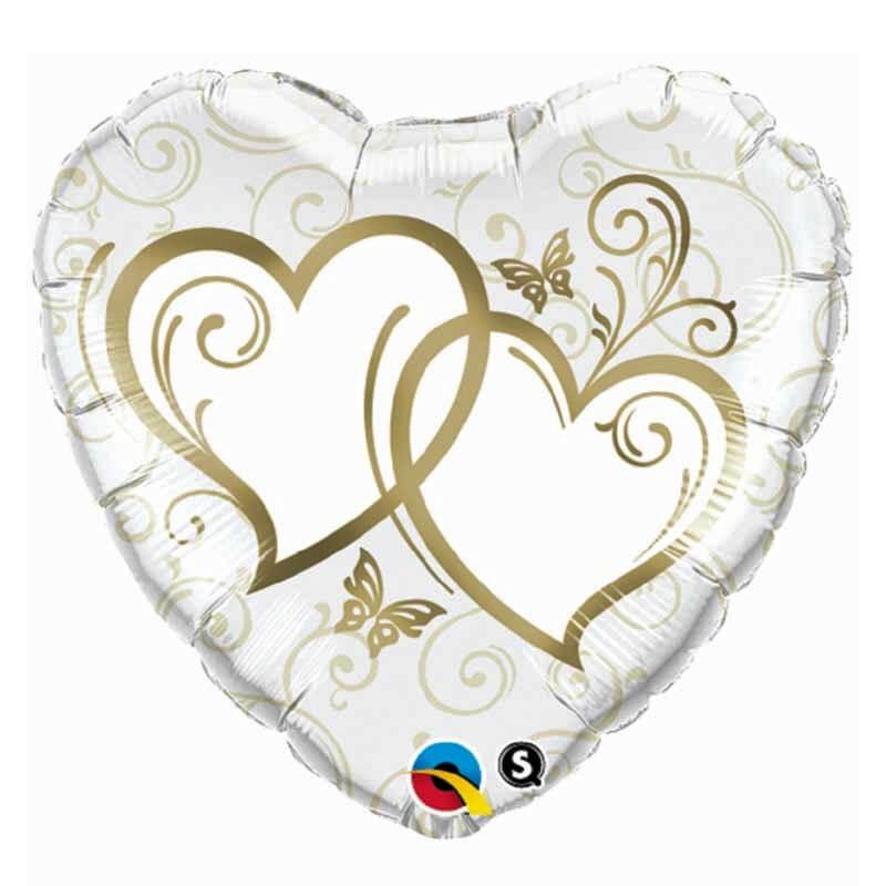 Ballon coeurs, arabesques et papillons - Mariage ou St Valentin